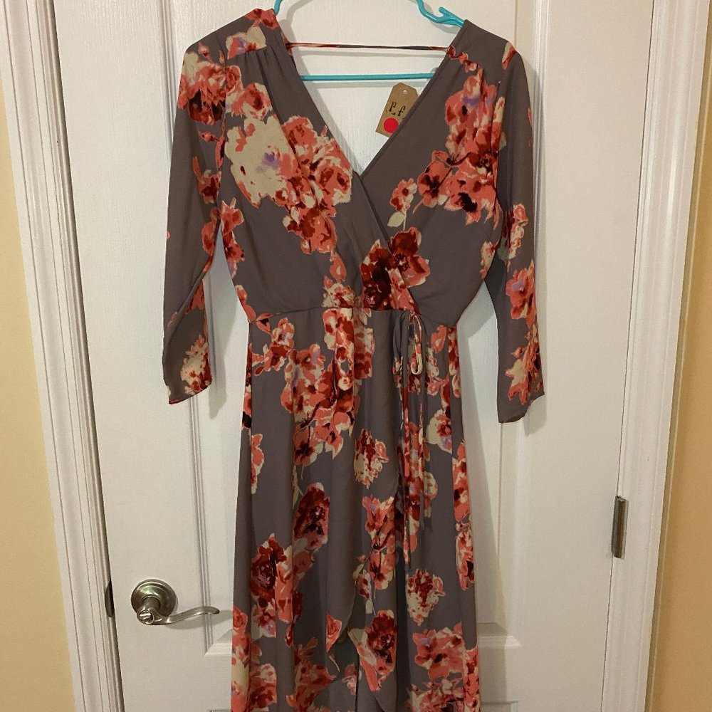 Small Peach Love High-Low Dress